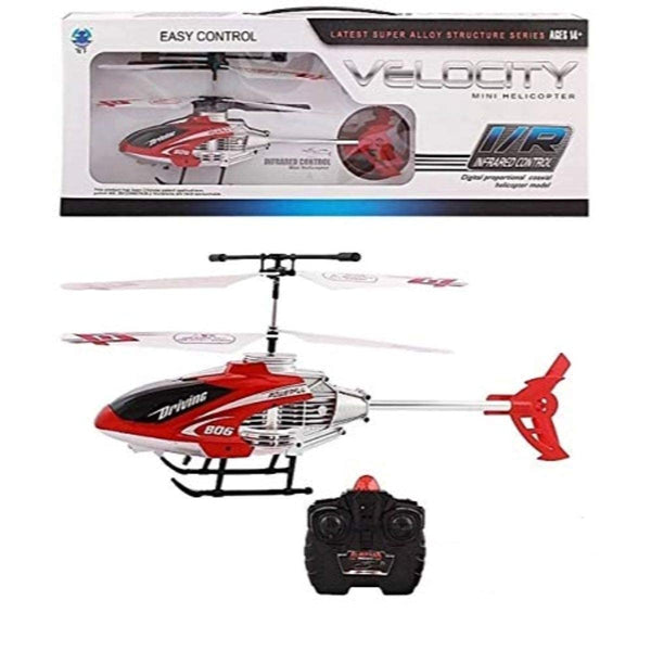 New Velocity Remote Control Flying Helicopter With Unbreakable Blades Infrared Sensors(Multi Color) Kids Helicopter Brand: Toy Vibes